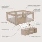 Lionelo, Florence, tarc de joaca pentru copii, Easy Fold, Beige Sand