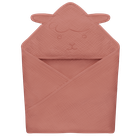 Lionelo, Muslin, prosop de baie cu gluga, Red Coral