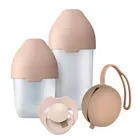 Lovi, Mammafeel, set: biberon, 150 ml + biberon, 250 ml + suzeta, 0-6m + cutie din silicon