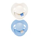 Lovi, Prime, suzeta dinamica din silicon, Frost/Glacier Cream, 0-6 luni, 2 buc.