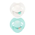 Lovi, Prime, suzeta dinamica din silicon, Logoon/Mint Cream, 0-6 luni, 2 buc.