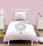 LuLuLand, Printesa roz, set lenjerie de pat single, 160-200 cm