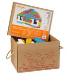 Marioinex, Junior, set de constructie, blocuri XL cu ferestre si usi, 140 piese