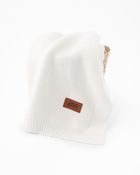 Maya Moo, patura din bumbac si bambus, White, 80-100 cm