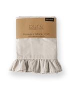 Mayamoo, set lenjerie de pat, 3 piese, bej, 160-200cm