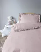 Mayamoo, set lenjerie de pat single, roz, 100-135cm