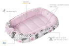 Medi Partners, Flori, babynest, set 5 piese, roz