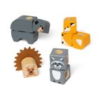 Melissa & Doug, Blockables, Animalute din lemn, cuburi din lemn, 16 piese