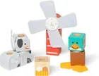 Melissa & Doug, Blockables, La ferma, cuburi din lemn, 16 piese