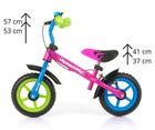 Milly Mally, Dragon, bicicleta fara pedale cu frana, Multicolor