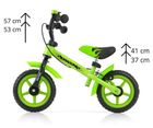 Milly Mally, Dragon, bicicleta fara pedale cu frana, Verde