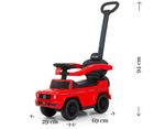Milly Mally, Mercedes-Benz, G350d, masinuta fara pedale cu maner, Red