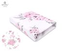 MimiNu, Bujori, cearceaf din bumbac cu elastic, roz, 80-160 cm