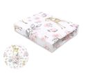 MimiNu, Caprioare, cearceaf cu elastic pentru gondola, roz, 35-80 cm