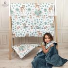MimiNu, Caprioare, patura minky, verde, 75-100 cm