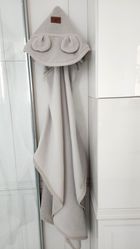 MimiNu, Junior, halat de baie cu gluga, termofrotte, 85-120 cm, crema