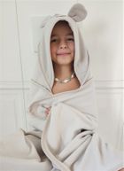 MimiNu, Junior, halat de baie, din bambus, bej, 85-120 cm