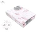 MimiNu, Lulu, cearceaf din bumbac cu elastic, roz, 60-120 cm