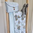 MimiNu, Pirati, patura, minky, albastru, 75-100 cm