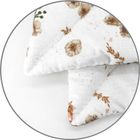 MimiNu, Ratuci, set lenjerie de pat single cu umplutura, bej, 135-100 cm