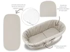 MimiNu, Royal, set: protectie universal pentru gondola, patut, cos de Moses + saltea + perna, bej