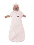 MimiNu, Soft, Teddy, set: sac de dormit + caciula pentru bebelusi, TOG 0.5, roz, 0-3 luni