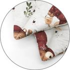 MimiNu, Ursulet pe luna, set lenjerie de pat single cu umplutura, bej, 120-90 cm