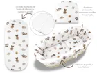 MimiNu, Ursuleti, protectie universal pentru gondola, patut, cos de Moses + saltea + perna, bej