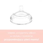 Mombella, Breast Shape, biberon anticolici pentru nou-nascuti din silicon, 210 ml, Ivory