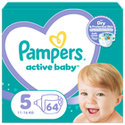 Pampers Active Baby, scutece marimea 5, 11-16 kg, 64 buc.