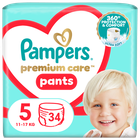 Pampers Premium Care Pants, scutece-chilotel marimea 5, 12-17 kg, 34 buc.