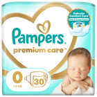 Pampers Premium Care, scutece marimea 0, < 3 kg, 30 buc.
