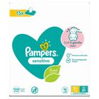 Pampers Sensitive, servetele umede, 15 pachete de 80 servetele, 1200 buc.