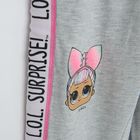 Pantaloni trening pentru fete, gri, imprimeu L.O.L. Surprise, Licence Brand