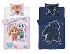 Paw Patrol, Fluo, set lenjerie de pat single, 140-200 cm