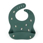 Petite&Mars, Take&Match, Dinozauri, baveta din silicon, Green Misty, 6m+