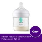 Philips Avent, Natural, Response, biberon cu ventil Air Free, 125 ml, 0 luni+, SCY670/01