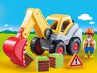 Playmobil, 1.2.3, Excavator cu brat mobil, 70125