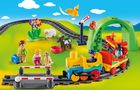 Playmobil, 1.2.3, Tren cu statie, 70179