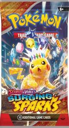 Pokemon TCG: Scarlet & Violet, Surging Sparks, Booster, joc de carti, add-on, 1 buc.