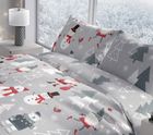 Scandic Limited, Mos Craciun, ursuleti, om de zapada, set lenjerie de pat single, 140-200 cm