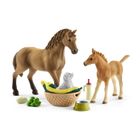 Schleich, Horse Club, Piel Quarter, cal si manz, set, 42432
