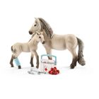 Schleich, Horse Club, Trusa de prim ajutor, cal si manz islandez, set, 42430