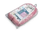 Sensillo, Minky, Retro, babynest, roz, 70-30 cm