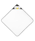 Sensillo, Water Friends, husa de baie moale cu aplicatie 3D, Pinguin, alb, 100-100 cm