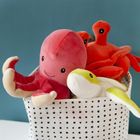 Smiki, Caracatita, jucarie de plus, roz, 18 cm