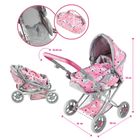 Smiki, carucior pentru papusi cu port-bebe, pisicute