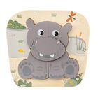 Smiki, Hipopotam, puzzle din lemn, 5 elemente