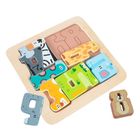 Smiki, puzzle din lemn, cifre, 9 elemente