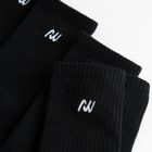 Sosete inalte negre 5-pack unisex NOWEAR